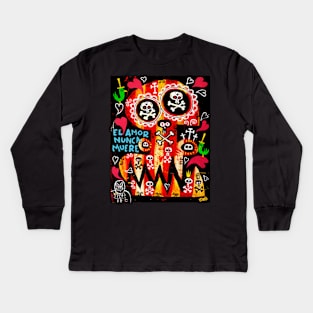 EL AMOR NUNCA MUERE Kids Long Sleeve T-Shirt